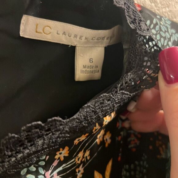 ✨Floral Mockneck High Neck Prairie Midi Dress Lauren Conrad✨ - Picture 5 of 7